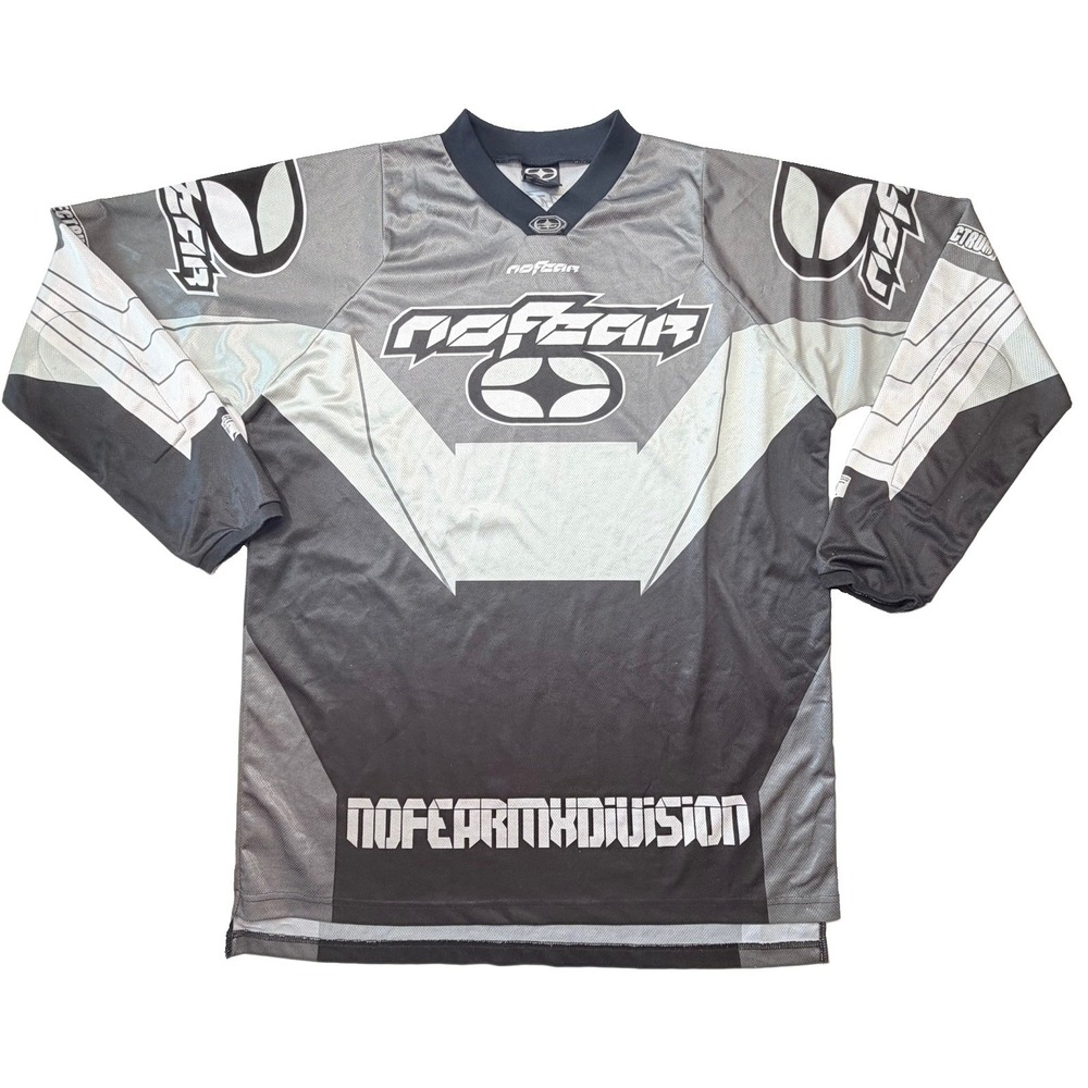 No Fear Spectrum Series MX Motocross Jersey Men's Large Black Gray
